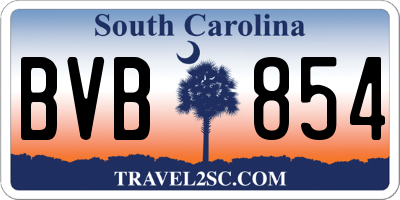 SC license plate BVB854