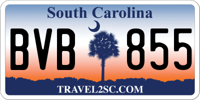 SC license plate BVB855