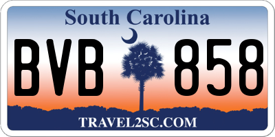 SC license plate BVB858