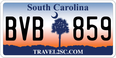 SC license plate BVB859