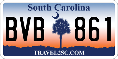 SC license plate BVB861