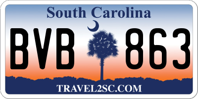 SC license plate BVB863