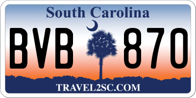 SC license plate BVB870