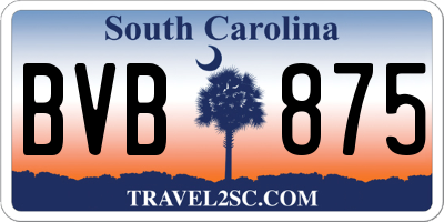 SC license plate BVB875