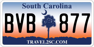 SC license plate BVB877