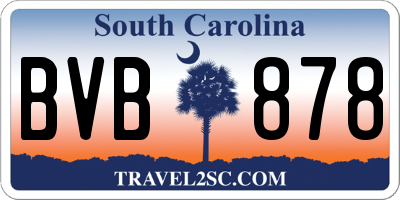 SC license plate BVB878