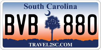 SC license plate BVB880