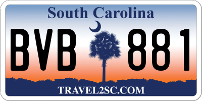 SC license plate BVB881