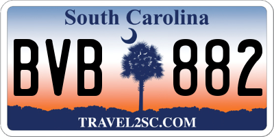 SC license plate BVB882
