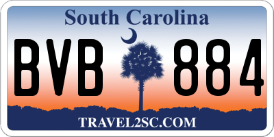 SC license plate BVB884
