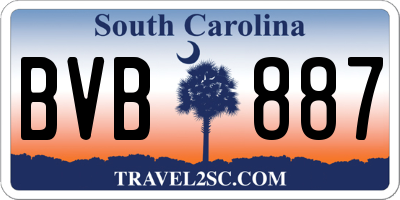 SC license plate BVB887