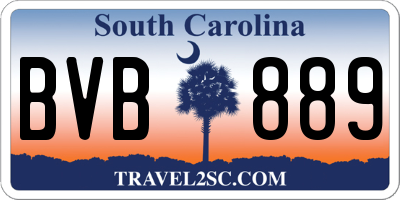 SC license plate BVB889