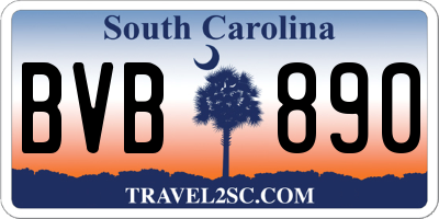 SC license plate BVB890