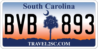 SC license plate BVB893