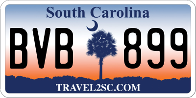 SC license plate BVB899