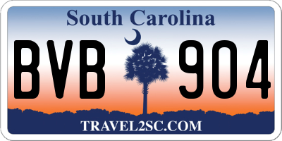 SC license plate BVB904
