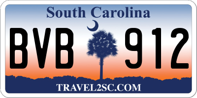 SC license plate BVB912