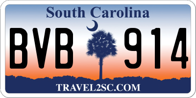 SC license plate BVB914