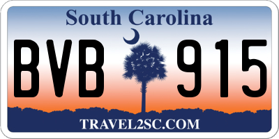 SC license plate BVB915