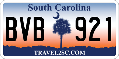 SC license plate BVB921