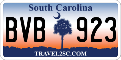 SC license plate BVB923