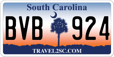 SC license plate BVB924