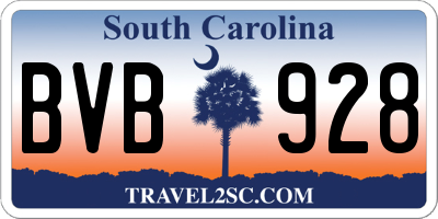 SC license plate BVB928