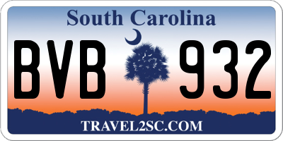 SC license plate BVB932