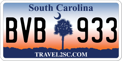 SC license plate BVB933