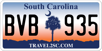 SC license plate BVB935