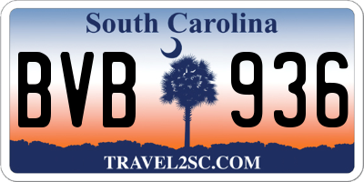 SC license plate BVB936