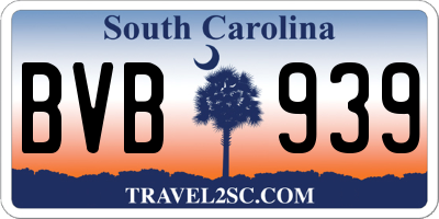 SC license plate BVB939