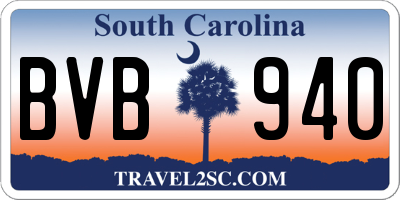 SC license plate BVB940