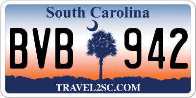 SC license plate BVB942