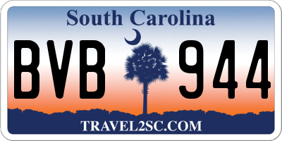 SC license plate BVB944