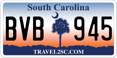SC license plate BVB945