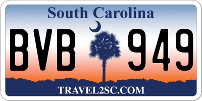 SC license plate BVB949