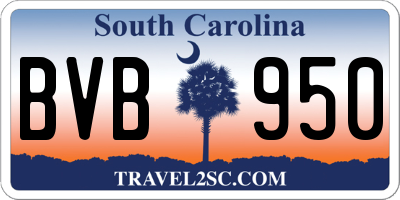 SC license plate BVB950