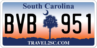 SC license plate BVB951