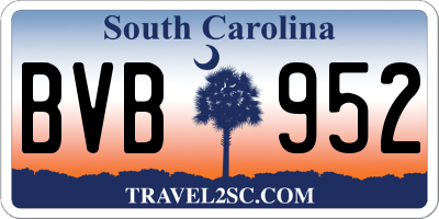 SC license plate BVB952