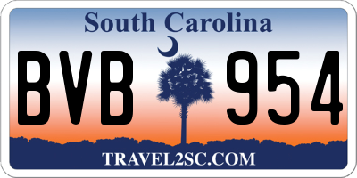 SC license plate BVB954