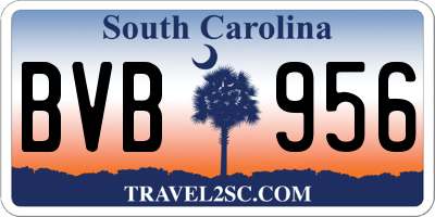 SC license plate BVB956