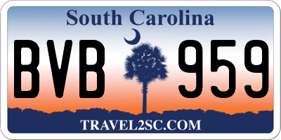 SC license plate BVB959