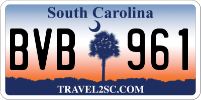 SC license plate BVB961