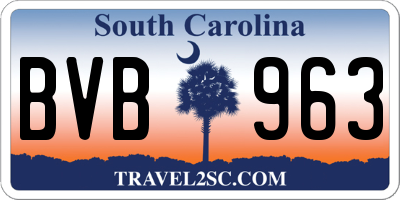 SC license plate BVB963