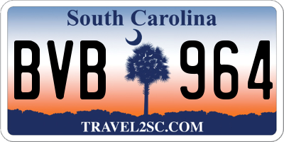 SC license plate BVB964