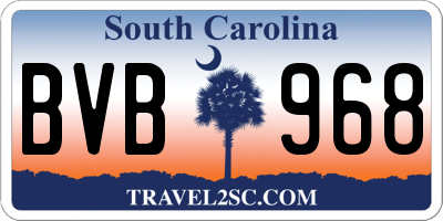 SC license plate BVB968
