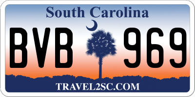 SC license plate BVB969
