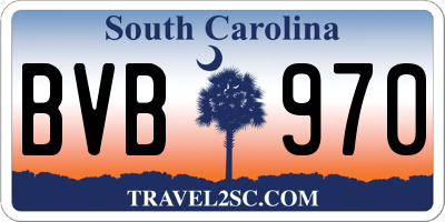 SC license plate BVB970