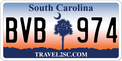 SC license plate BVB974